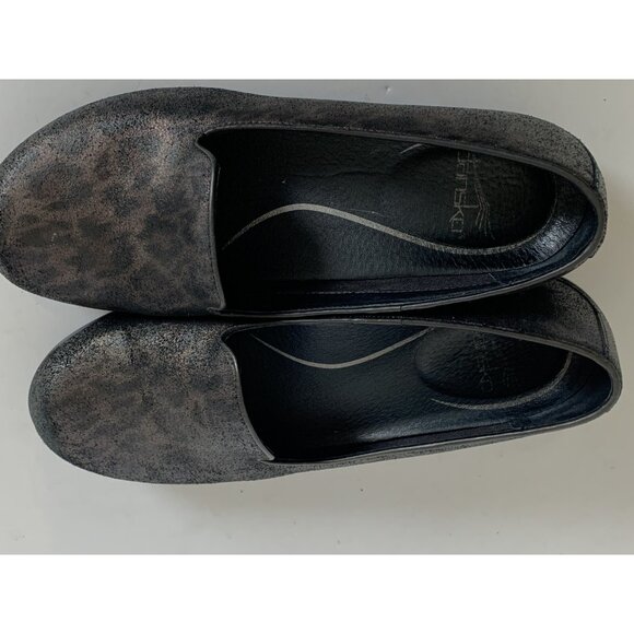 Dansko Olivia Leopard Metallic Comfort Shoes Women Size 7 Mob Wife Work Office - Picture 5 of 13